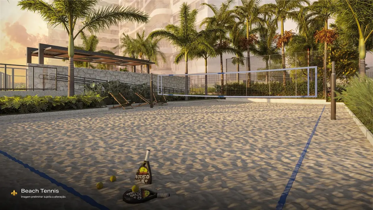 Quadra de beach tennis do Casa Parque Cerâmica (imagem ilustrativa)