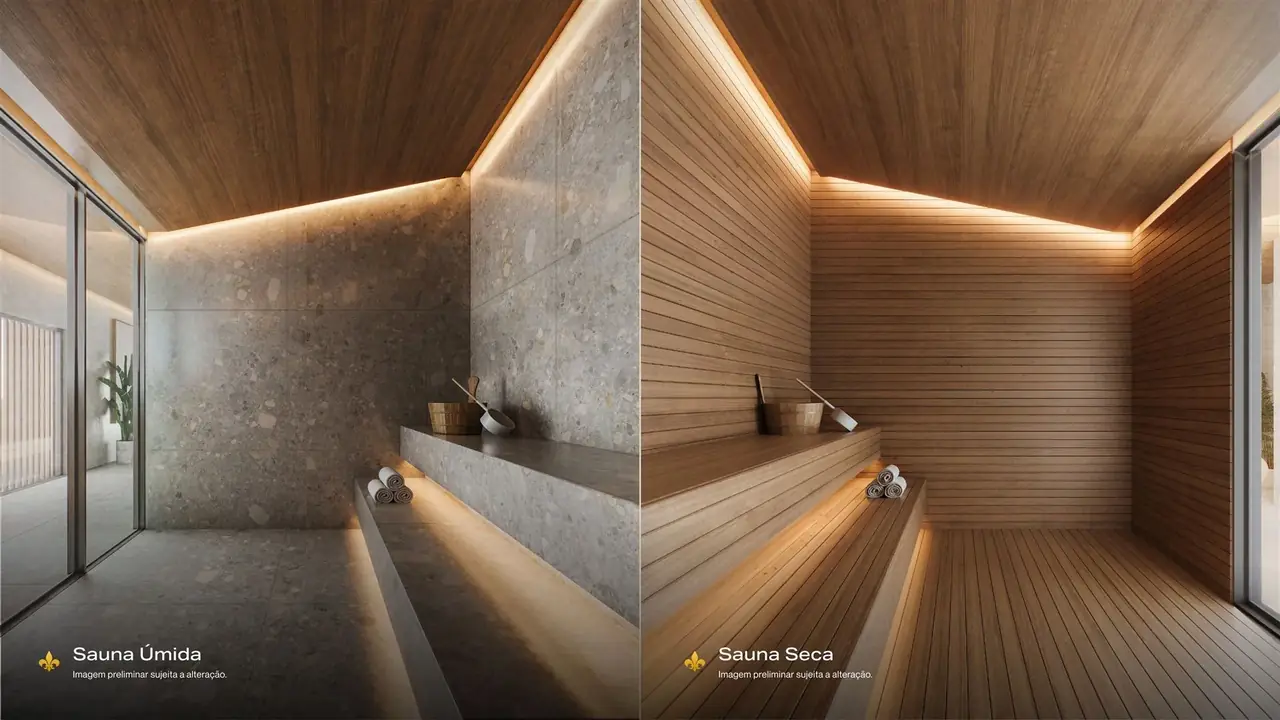 Sauna úmida e seca do Casa Parque Cerâmica (imagem ilustrativa)